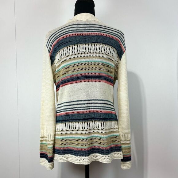Say What  Fair Isle Knit Cardigan Open Sweater Womens Sz L - Picture 3 of 16